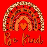 Cute Be Kind Wear Orange Rainbow Santa Hat thumb 1