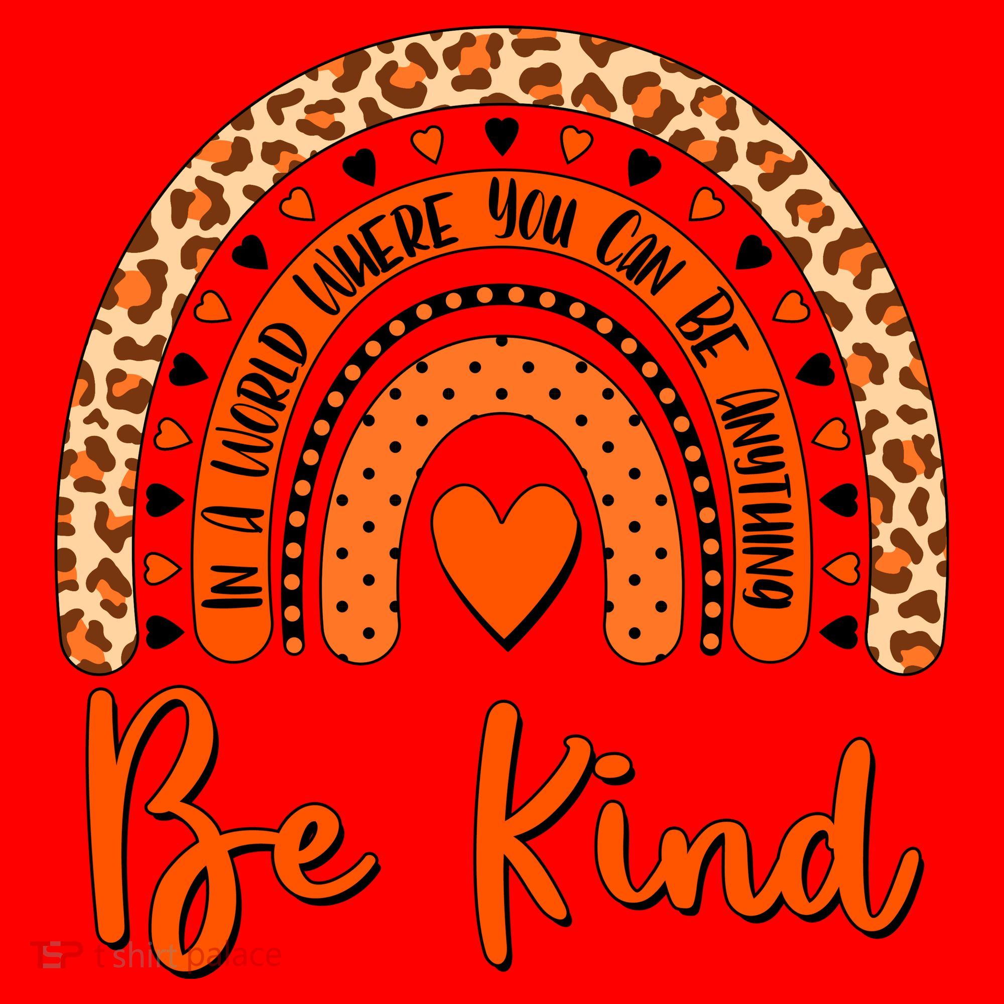 Cute Be Kind Wear Orange Rainbow Santa Hat