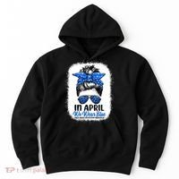Cute Be Kind Blue Sunflower Child Abuse Prevention Awareness Hoodie thumb 0
