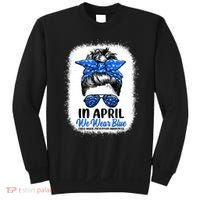 Cute Be Kind Blue Sunflower Child Abuse Prevention Awareness Sweatshirt thumb 0