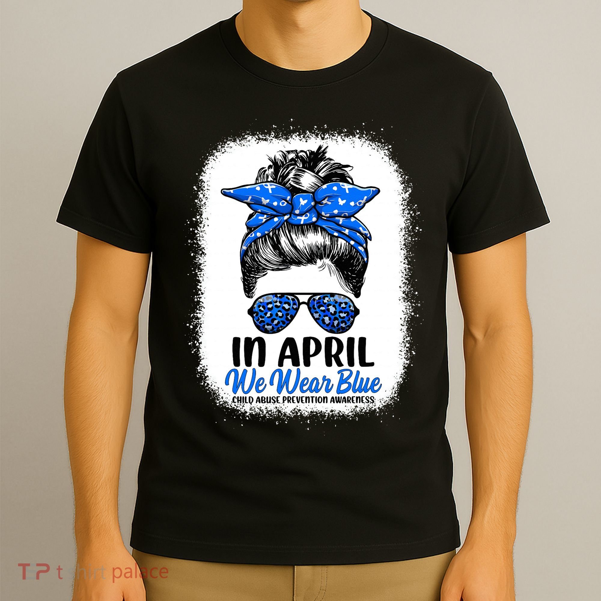 Cute Be Kind Blue Sunflower Child Abuse Prevention Awareness T-Shirt