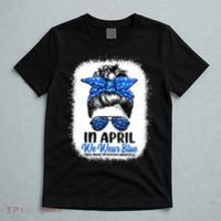 Cute Be Kind Blue Sunflower Child Abuse Prevention Awareness T-Shirt thumb 5
