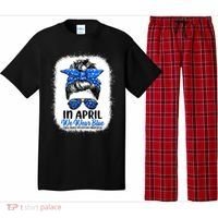 Cute Be Kind Blue Sunflower Child Abuse Prevention Awareness Pajama Set thumb 0