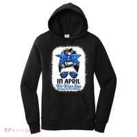 Cute Be Kind Blue Sunflower Child Abuse Prevention Awareness Women's Hoodie thumb 0