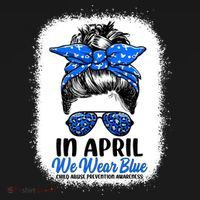 Cute Be Kind Blue Sunflower Child Abuse Prevention Awareness Women's Hoodie thumb 2