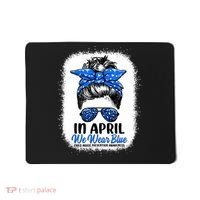 Cute Be Kind Blue Sunflower Child Abuse Prevention Awareness Mousepad thumb 0