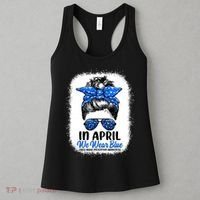 Cute Be Kind Blue Sunflower Child Abuse Prevention Awareness Women's Tank Top thumb 3
