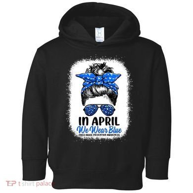 Cute Be Kind Blue Sunflower Child Abuse Prevention Awareness Toddler Hoodie