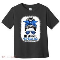 Cute Be Kind Blue Sunflower Child Abuse Prevention Awareness Toddler T-Shirt thumb 0