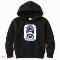 Cute Be Kind Blue Sunflower Child Abuse Prevention Awareness Kids Hoodie thumb 0