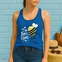 Cute Bee's Knees Bumblebee Valentine's Day Love Heart Funny Gift Women's Tank Top thumb 2