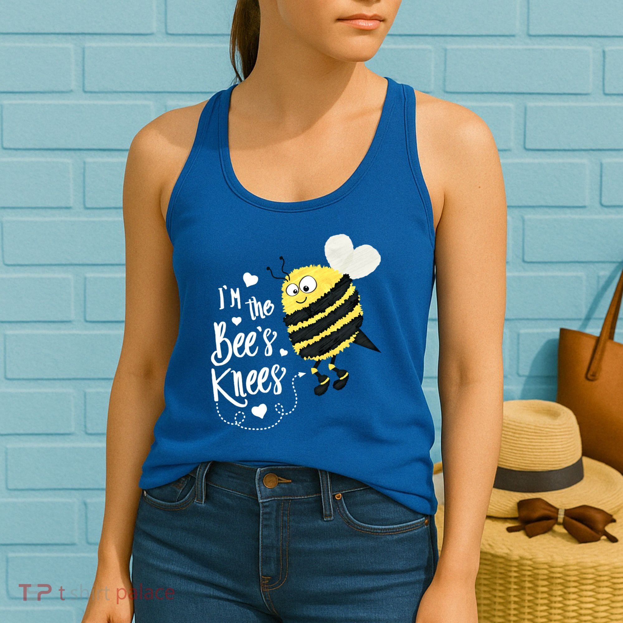 Cute Bee's Knees Bumblebee Valentine's Day Love Heart Funny Gift Women's Tank Top