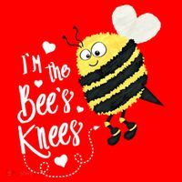 Cute Bee's Knees Bumblebee Valentine's Day Love Heart Funny Gift Santa Hat thumb 1