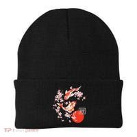 Cherry Blossom Koi Carp Fish Japanese Sakura Graphic Art Beanie thumb 0