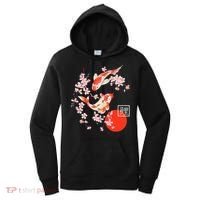 Cherry Blossom Koi Carp Fish Japanese Sakura Graphic Art Women's Hoodie thumb 0