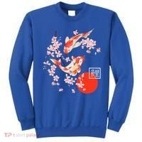 Cherry Blossom Koi Carp Fish Japanese Sakura Graphic Art Sweatshirt thumb 0
