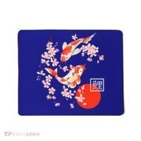 Cherry Blossom Koi Carp Fish Japanese Sakura Graphic Art Mousepad thumb 0