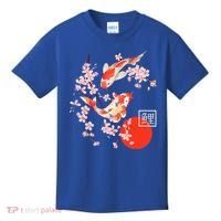 Cherry Blossom Koi Carp Fish Japanese Sakura Graphic Art Kids T-Shirt thumb 0