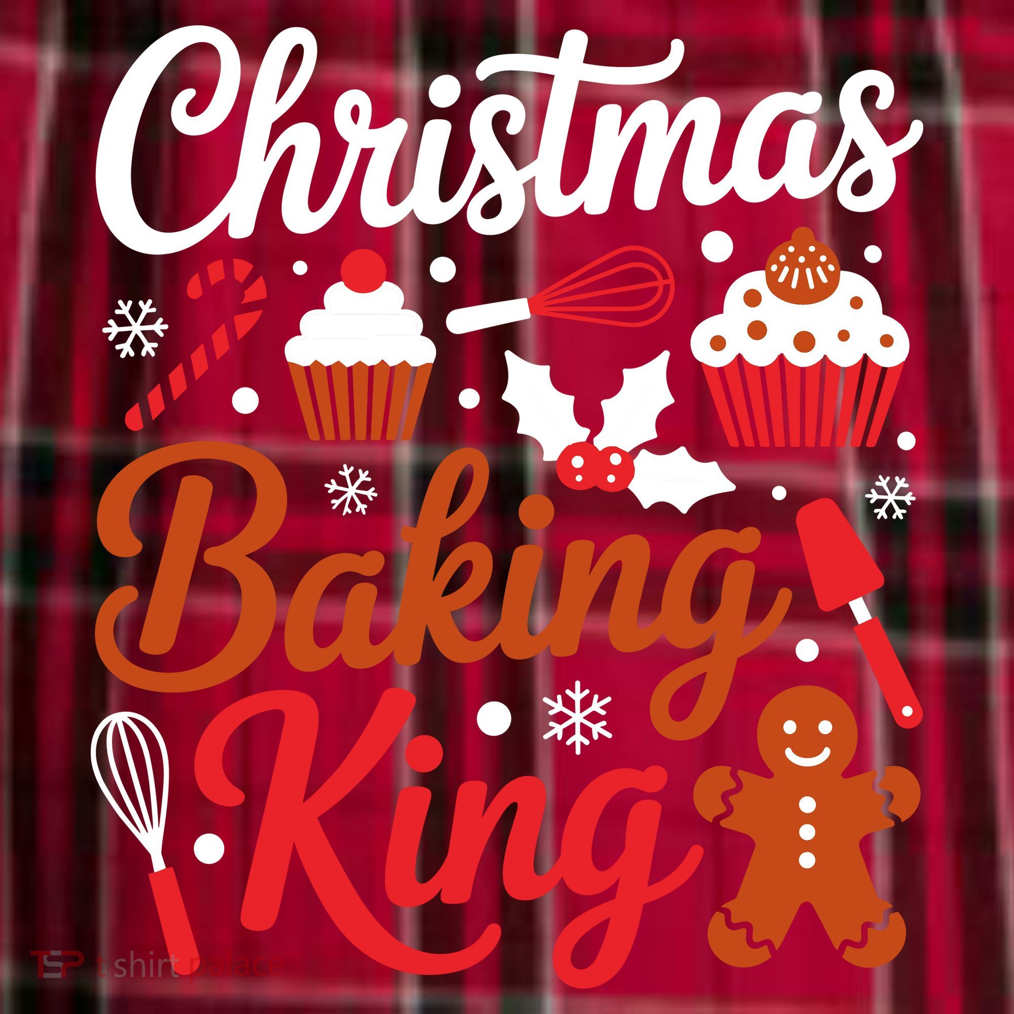 Christmas Baking King Men's Flannel Plaid Pajama Pants