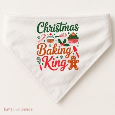 Christmas Baking King USA-Made Doggie Bandana
