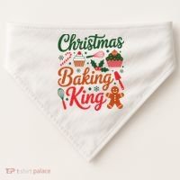 Christmas Baking King USA-Made Doggie Bandana thumb 0