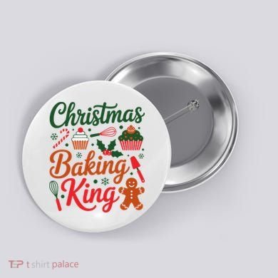 Christmas Baking King Button