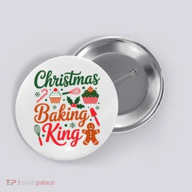 Christmas Baking King Button