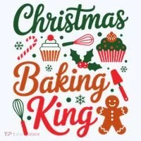 Christmas Baking King Baby Bodysuit thumb 2