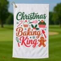 Christmas Baking King Golf Towel thumb 1