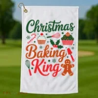 Christmas Baking King Golf Towel thumb 1