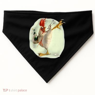 Chicken Beer Karate Kick Cool Chicken Funny Chicken Farmer USA-Made Doggie Bandana