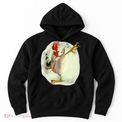 Chicken Beer Karate Kick Cool Chicken Funny Chicken Farmer Hoodie
