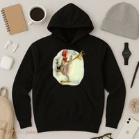 Chicken Beer Karate Kick Cool Chicken Funny Chicken Farmer Hoodie thumb 3