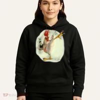 Chicken Beer Karate Kick Cool Chicken Funny Chicken Farmer Hoodie thumb 5