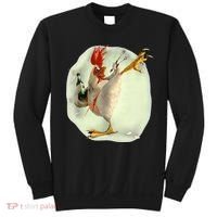 Chicken Beer Karate Kick Cool Chicken Funny Chicken Farmer Sweatshirt thumb 0