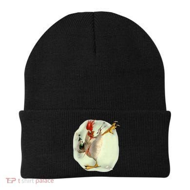 Chicken Beer Karate Kick Cool Chicken Funny Chicken Farmer Beanie
