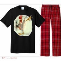 Chicken Beer Karate Kick Cool Chicken Funny Chicken Farmer Pajama Set thumb 0