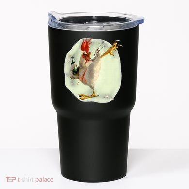 Chicken Beer Karate Kick Cool Chicken Funny Chicken Farmer Tumbler