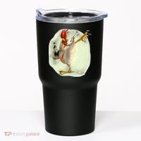 Chicken Beer Karate Kick Cool Chicken Funny Chicken Farmer Tumbler thumb 0