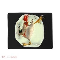 Chicken Beer Karate Kick Cool Chicken Funny Chicken Farmer Mousepad thumb 0