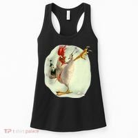 Chicken Beer Karate Kick Cool Chicken Funny Chicken Farmer Women's Tank Top thumb 0