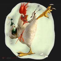 Chicken Beer Karate Kick Cool Chicken Funny Chicken Farmer Baby Bodysuit thumb 2