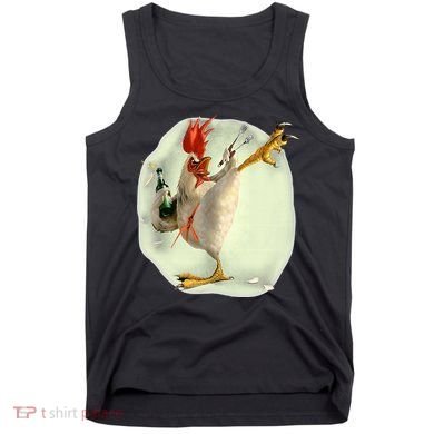 Chicken Beer Karate Kick Cool Chicken Funny Chicken Farmer Tank Top