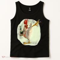 Chicken Beer Karate Kick Cool Chicken Funny Chicken Farmer Tank Top thumb 2