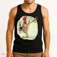 Chicken Beer Karate Kick Cool Chicken Funny Chicken Farmer Tank Top thumb 3