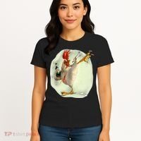 Chicken Beer Karate Kick Cool Chicken Funny Chicken Farmer Women's T-Shirt thumb 4