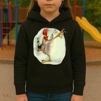 Chicken Beer Karate Kick Cool Chicken Funny Chicken Farmer Kids Hoodie thumb 3