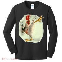 Chicken Beer Karate Kick Cool Chicken Funny Chicken Farmer Kids Long Sleeve Shirt thumb 0