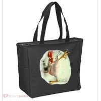 Chicken Beer Karate Kick Cool Chicken Funny Chicken Farmer Tote Bag thumb 2
