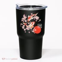 Cherry Blossom Koi Carp Fish Japanese Sakura Graphic Art Tumbler thumb 0